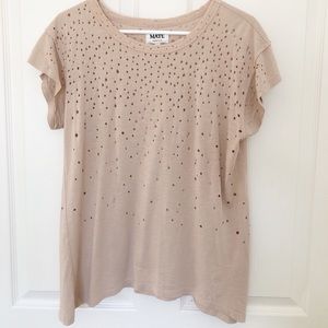 Anthro Mate the Label Distressed T Shirt Size S/M